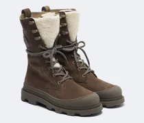 Schnürstiefel Vera aus Veloursleder mit Shearling