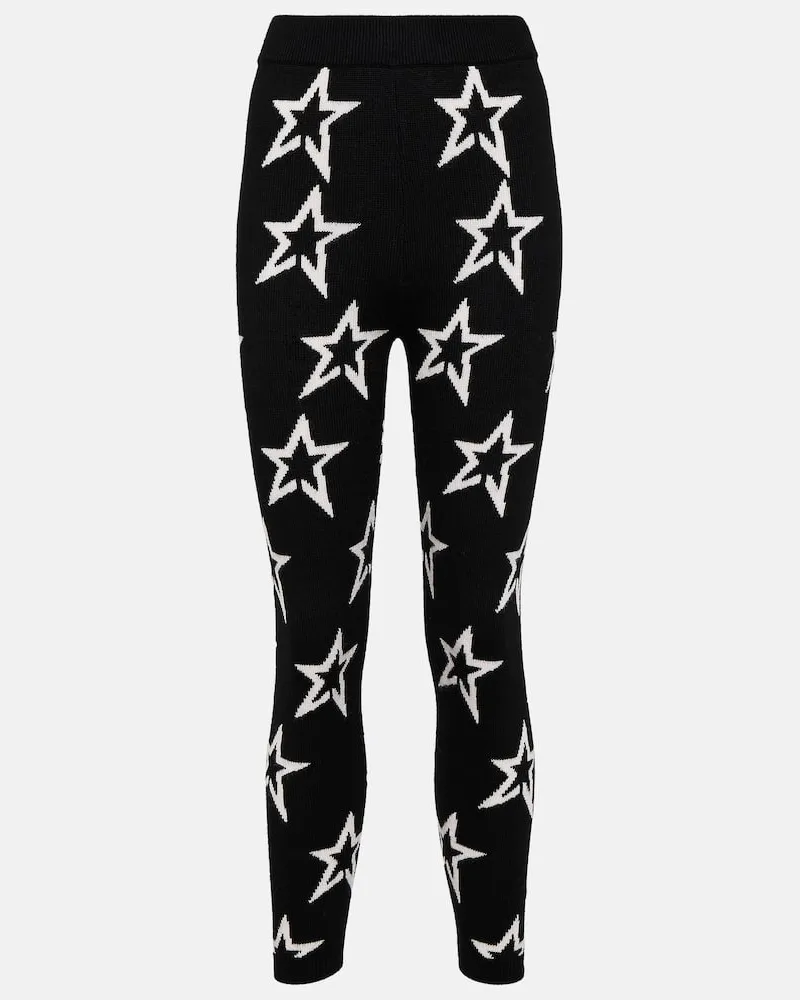 Perfect Moment Ski-Leggings Aster aus Wolle Schwarz