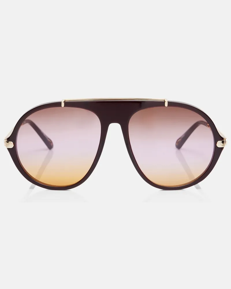 Chloé Chloé Aviator-Sonnenbrille Aly Burgunderrot