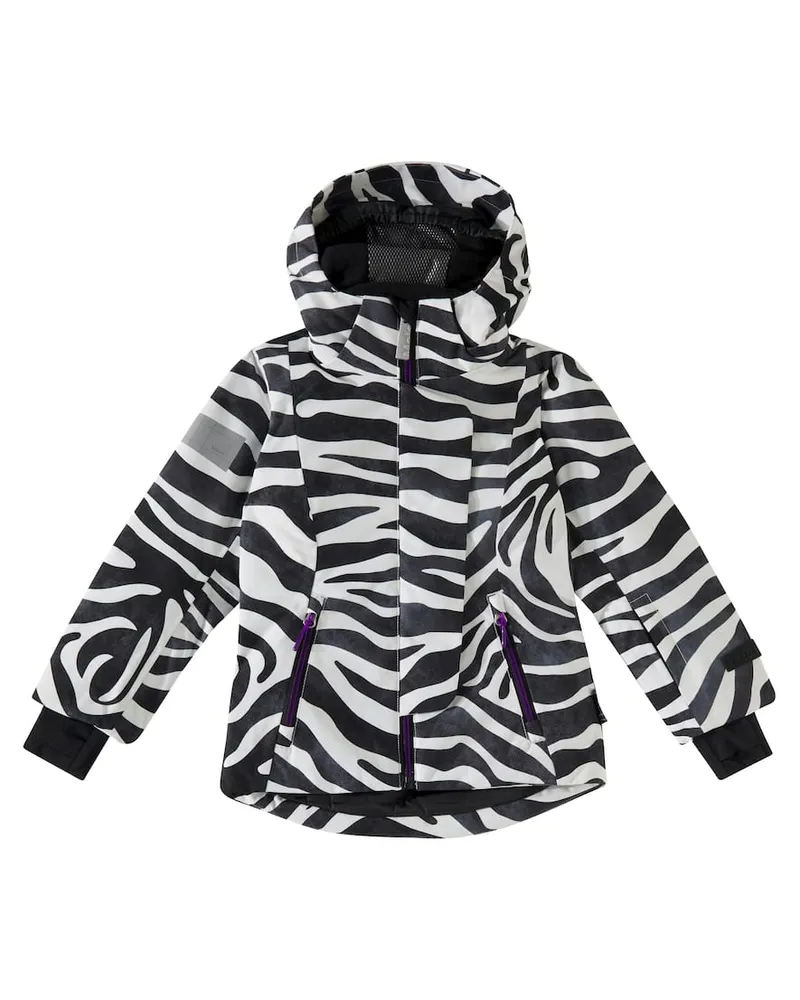 Molo Bedruckte Skijacke Pearson Schwarz