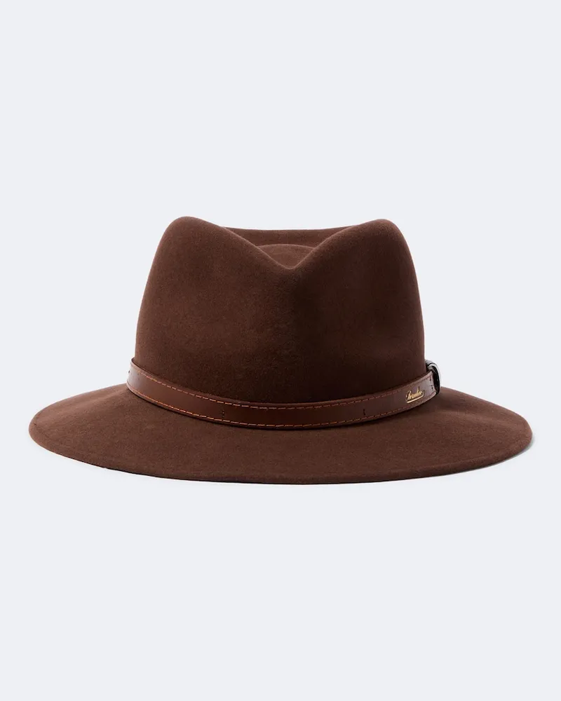 Borsalino Fedora-Hut Harlem aus Wollfilz Braun