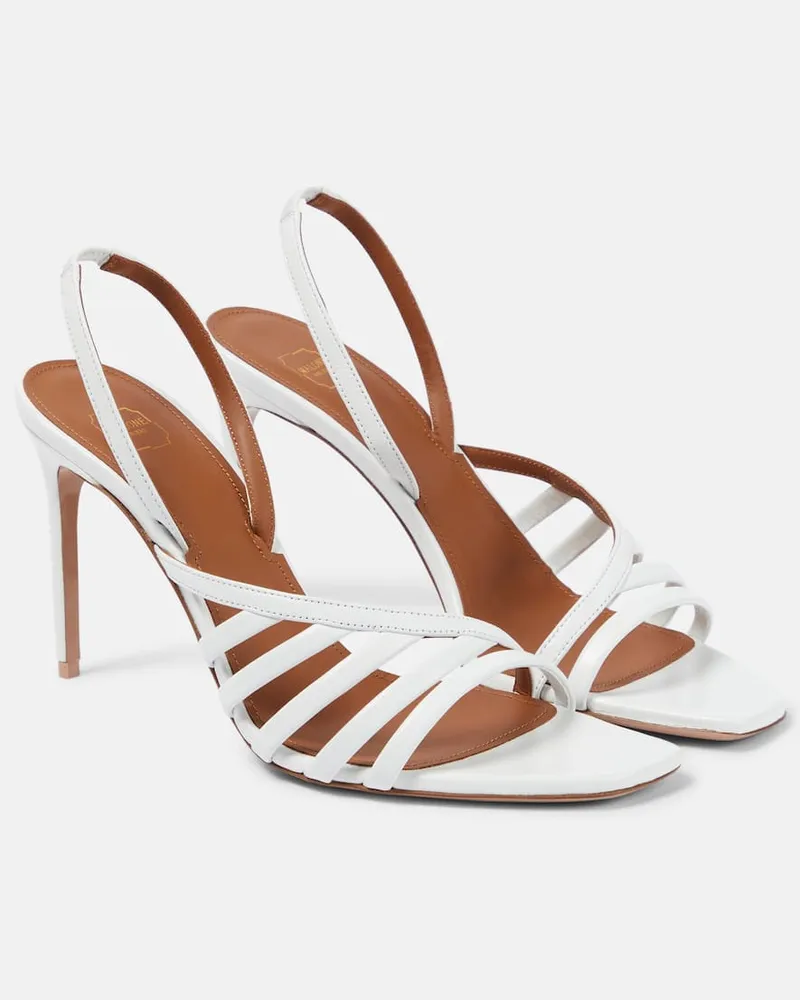 Malone Souliers Slingback-Sandalen Ama 90 aus Leder Weiß