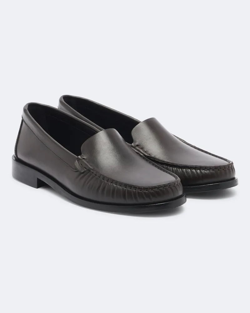 aeyde Loafers Arthur aus Leder Braun