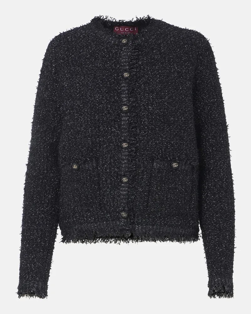 Gucci Jacke aus Bouclé Schwarz