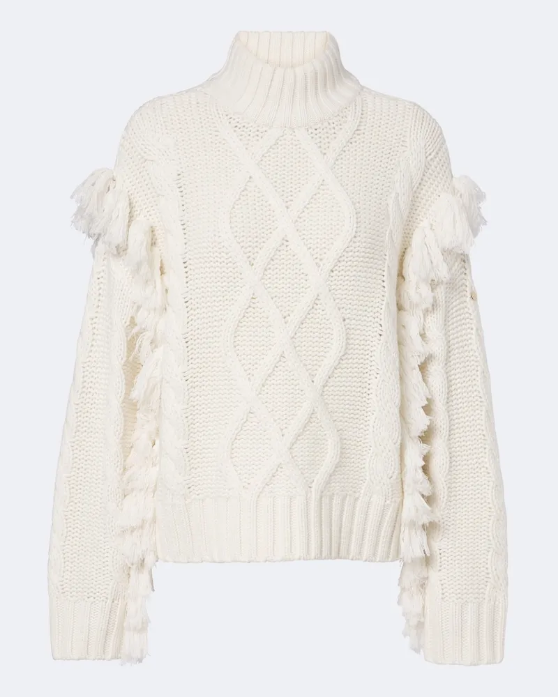 GOLDBERGH Pullover Brit aus Wolle Weiß
