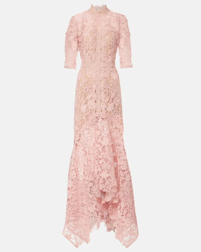 COSTARELLOS Robe aus Spitze Rosa