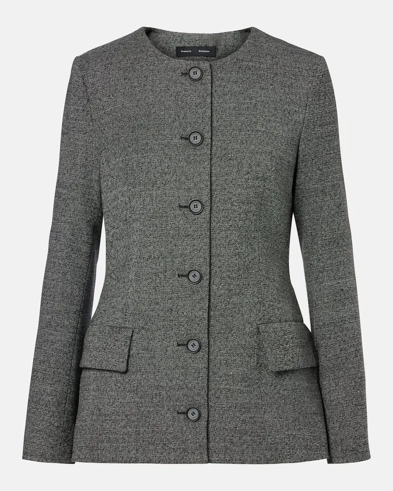 Proenza Schouler Jacke Annemarie aus Wolle Grau