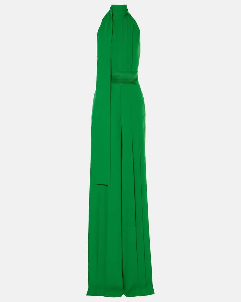 Elie Saab Jumpsuit aus Crêpe Grün