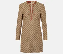 Minikleid Horsebit GG aus Canvas