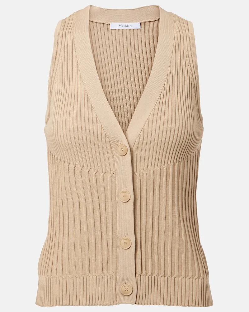 Max Mara Weste Bimba aus Crêpe Beige