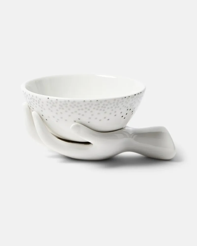 Jonathan Adler Deko-Schale Sparkling Eve Weiß