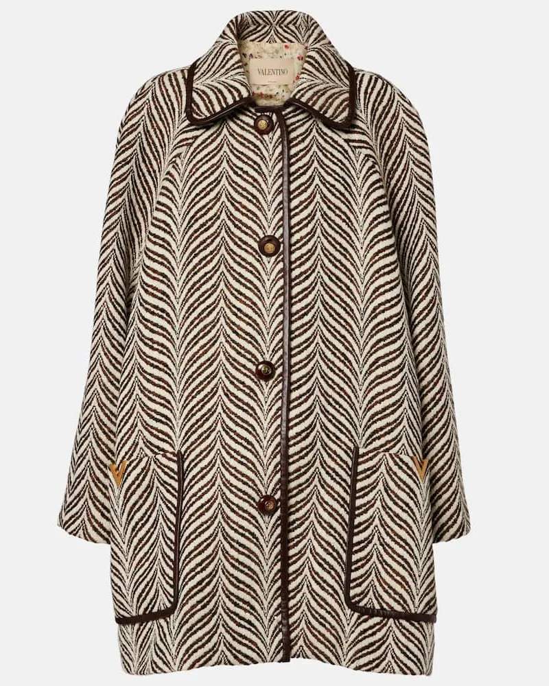Valentino Garavani Mantel VGold aus Wolle und Kaschmir Braun