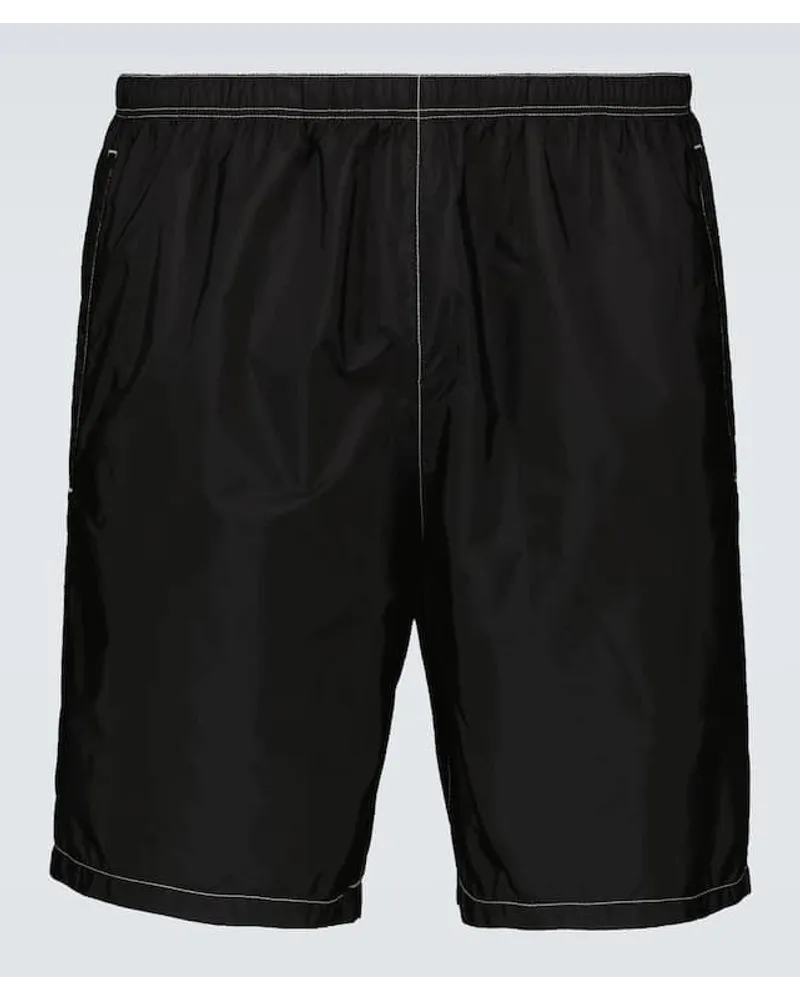 Prada Badeshorts aus Re-Nylon Schwarz