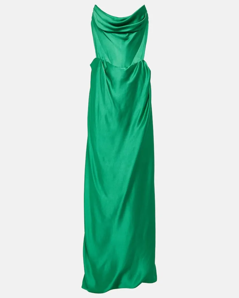 Vivienne Westwood Robe aus Satin Grün