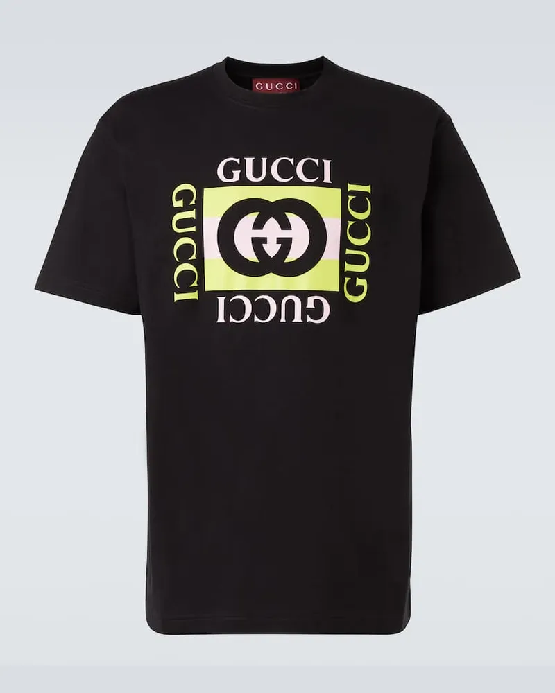 Gucci T-Shirt aus Baumwoll-Jersey Schwarz