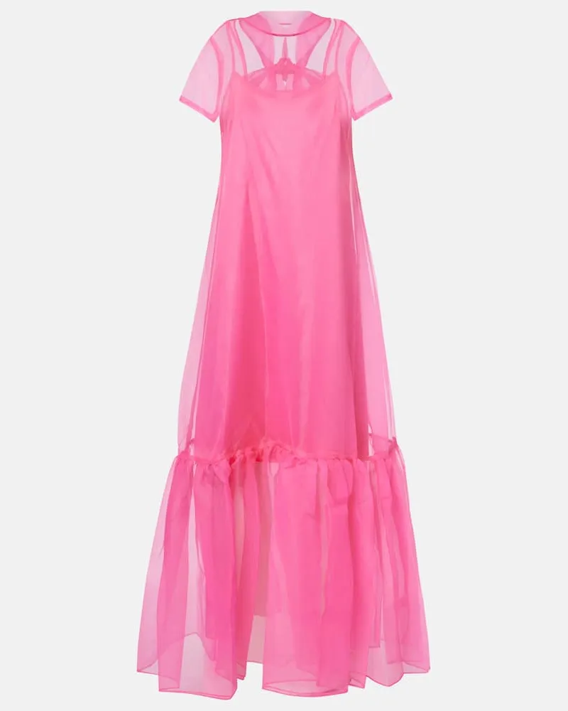 STAUD Robe aus Tüll Pink
