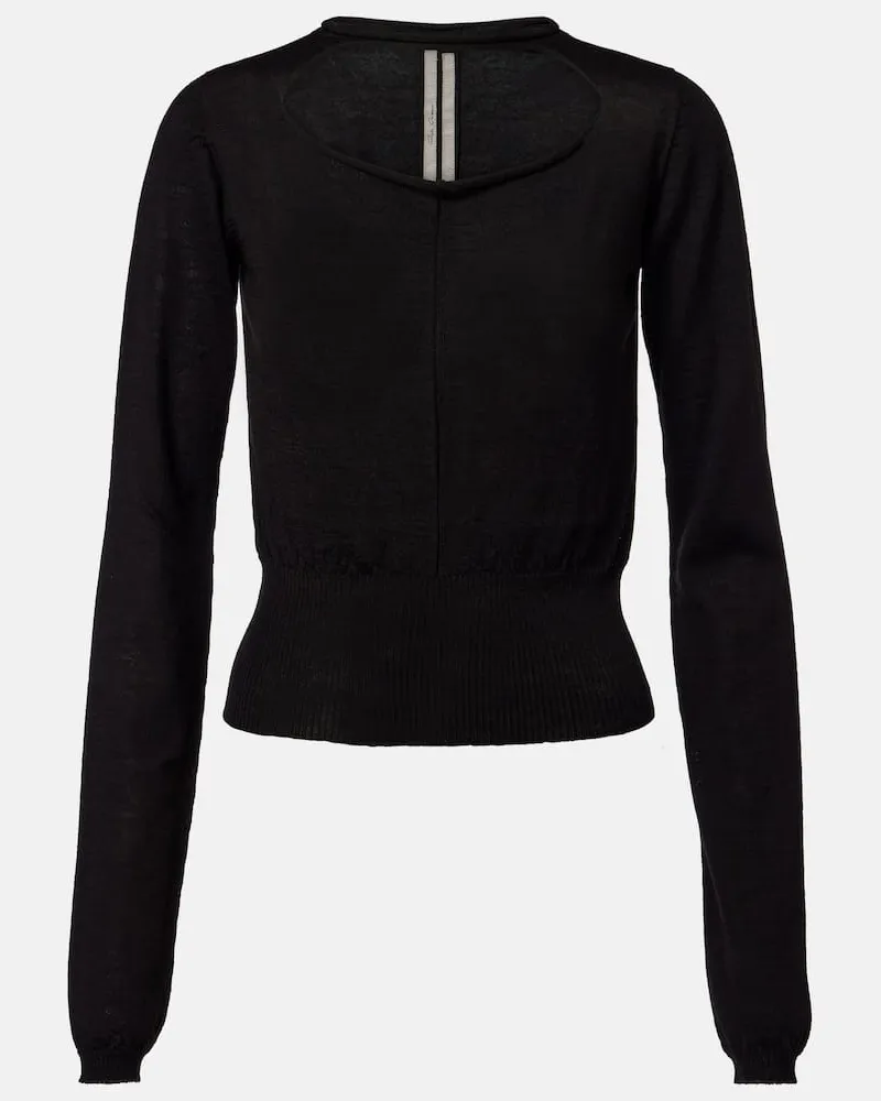Rick Owens Top aus Schurwolle Schwarz