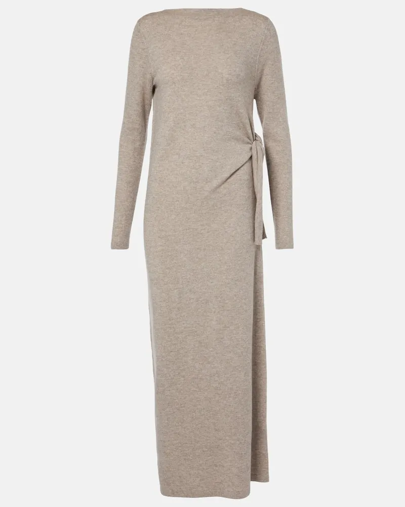 Jardin des Orangers Maxikleid aus Wolle und Kaschmir Nude