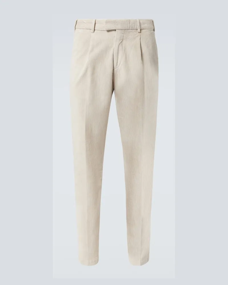 Thom Sweeney Gerade Hose aus Cord Beige
