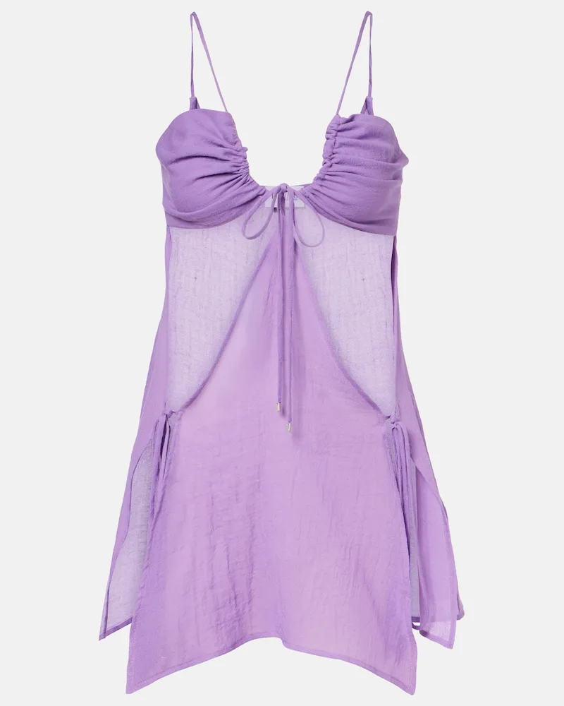ATTICO Minikleid aus Baumwolle Violett