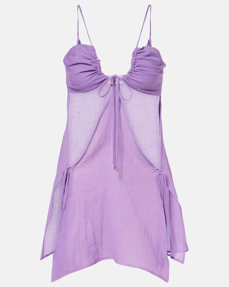 ATTICO Minikleid aus Baumwolle Violett