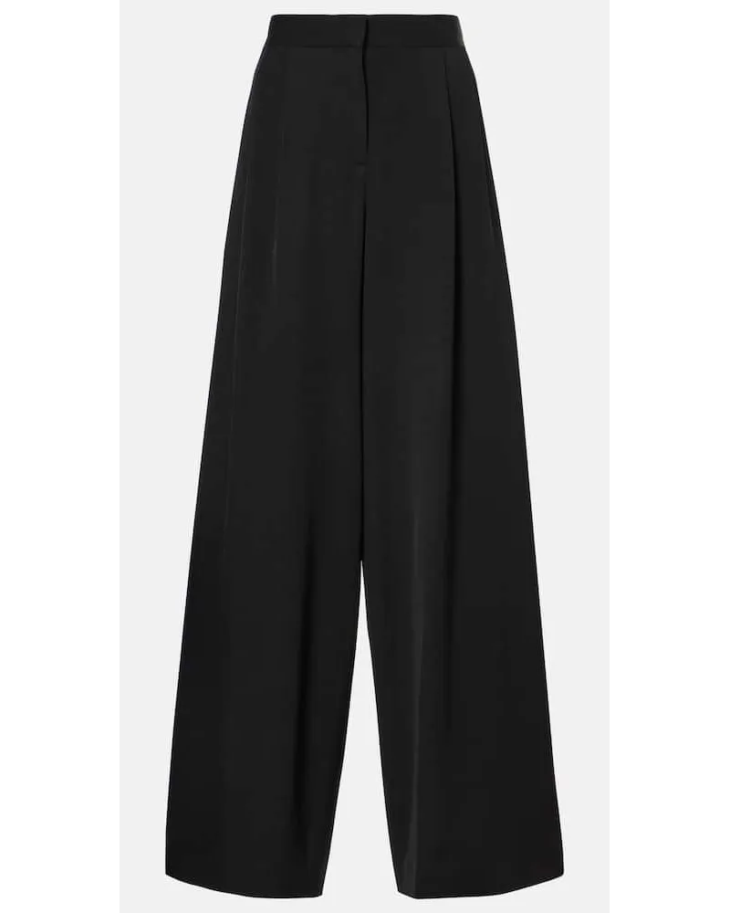 The Row Weite Hose Paras aus Wolle Schwarz