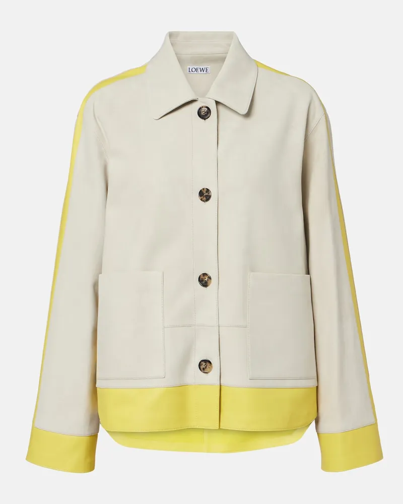 Loewe Jacke aus Veloursleder Beige