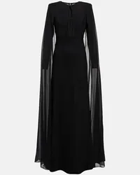 Roland Mouret Robe aus Chiffon Schwarz