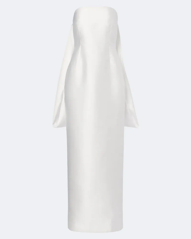 Solace London Bridal Bustier-Robe Dandridge aus Twill Weiß