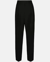 FRANKIE Shop High-Rise-Hose Bea aus Twill Schwarz