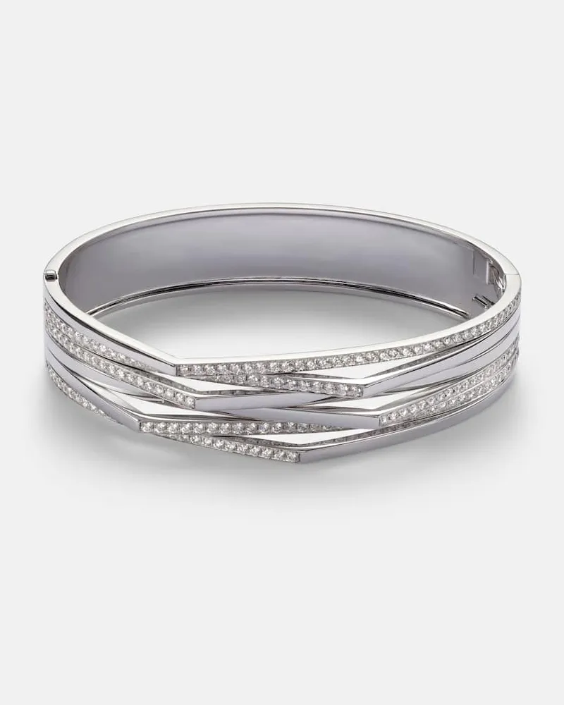 Repossi Armreif Antifer aus 18kt Weißgold mit Diamanten Silber