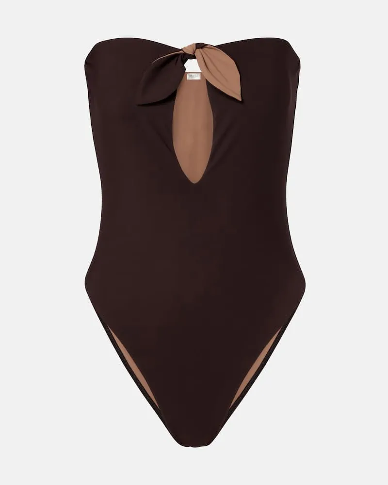 Saint Laurent Badeanzug Braun