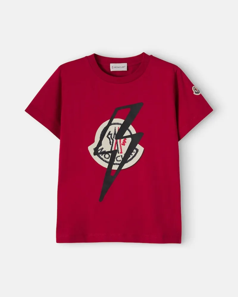 Moncler T-Shirt aus Baumwoll-Jersey Rot