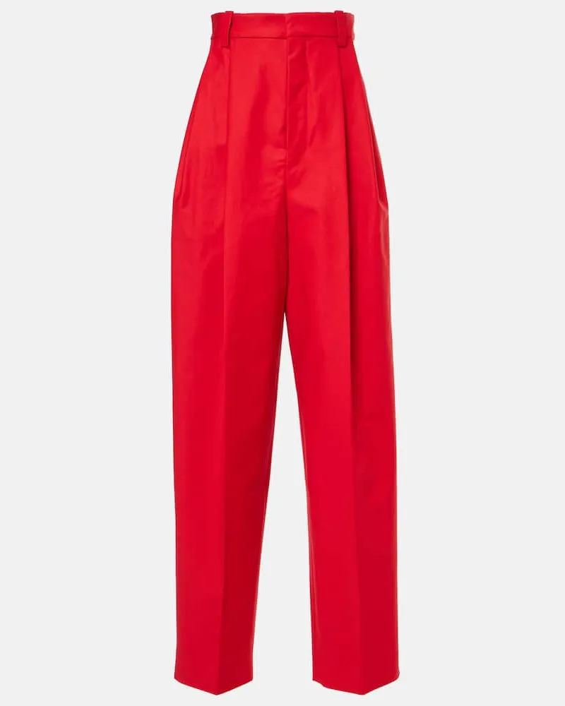 Jacquemus Weite High-Rise-Hose Curzio Rot