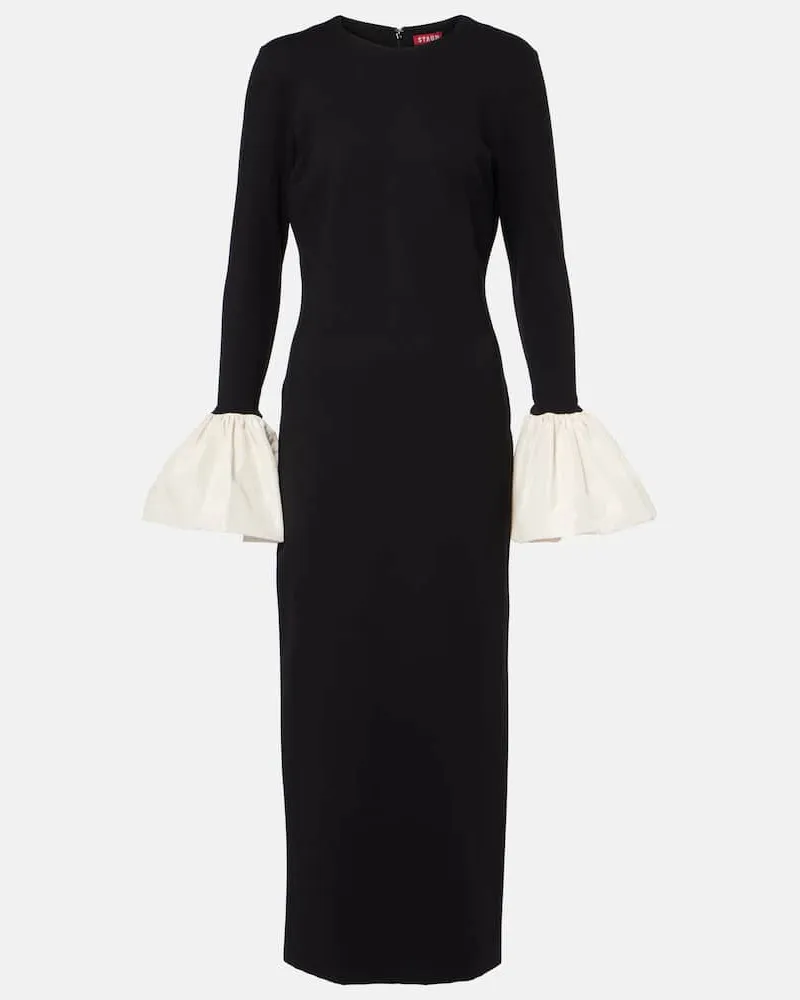 STAUD Maxikleid Hawthorne mit Taft Schwarz
