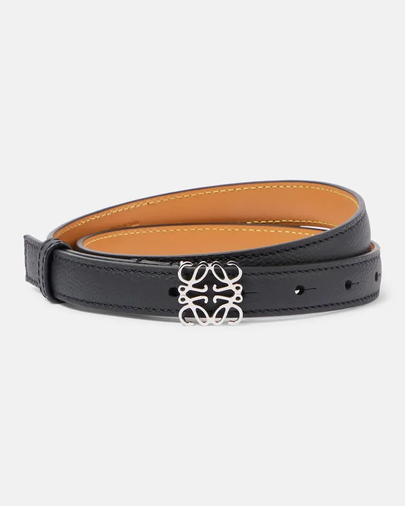 Loewe Gürtel Anagram aus Leder Schwarz