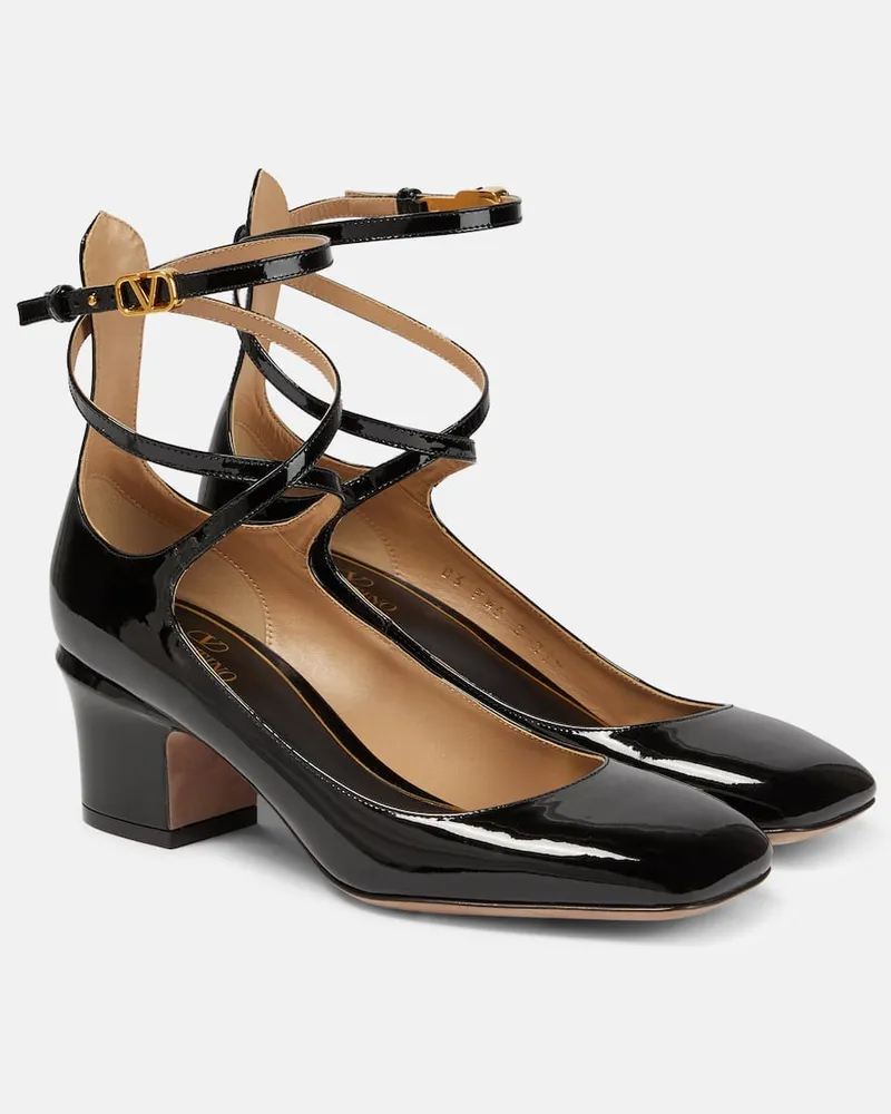 Valentino Garavani Pumps Tan-Go 60 aus Lackleder Schwarz