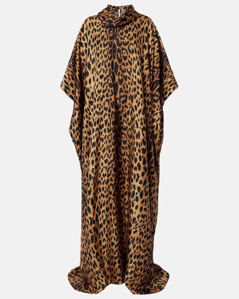 Gucci Maxikleid aus Seide Braun