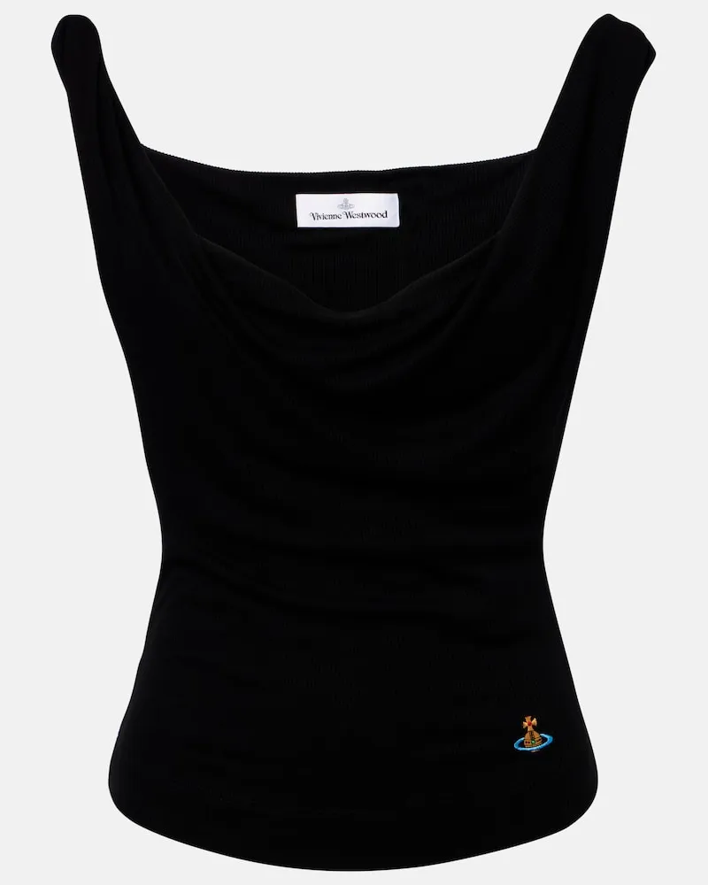 Vivienne Westwood Top Anna aus Rippstrick Schwarz