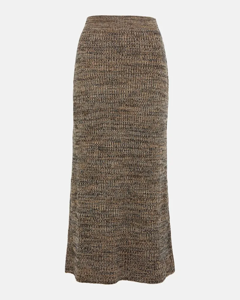 Chloé Chloé Rock aus einem Kaschmirgemisch Braun