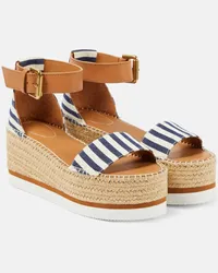 See by Chloé See By Chloe Espadrille-Sandalen Glyn aus Canvas Blau