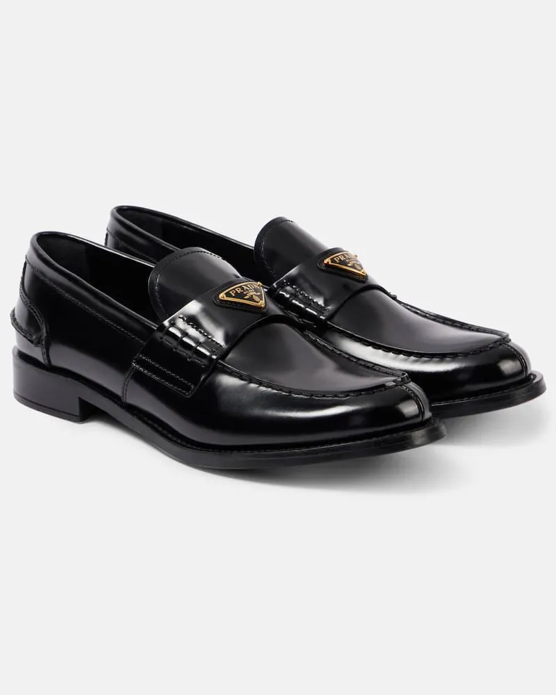 Prada Loafers aus Leder Schwarz