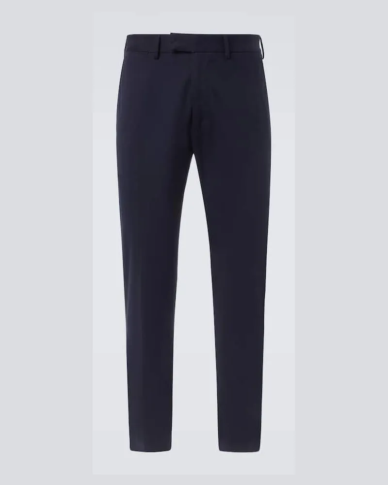 Tom Ford Gerade Hose aus Baumwolle Blau