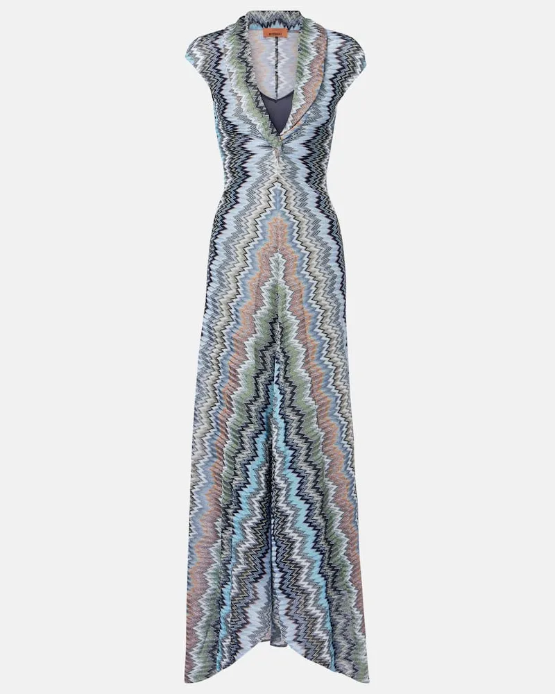 Missoni Maxikleid aus Häkelstrick Multicolor