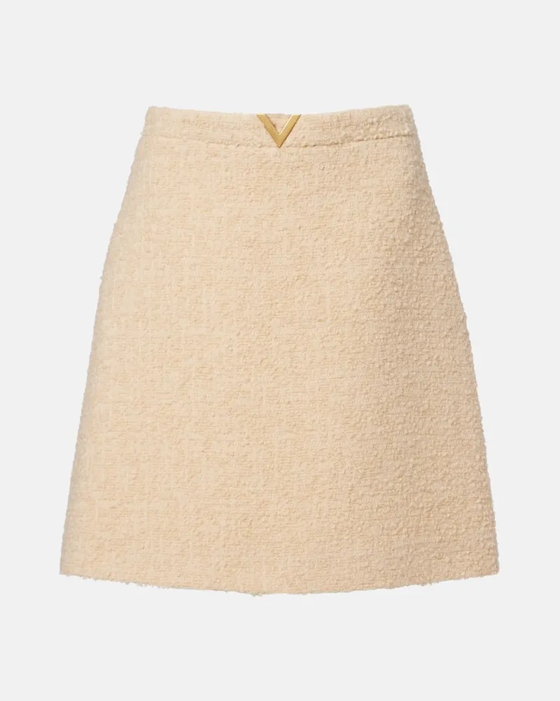 Valentino Garavani Minirock VGold aus Tweed Rosa