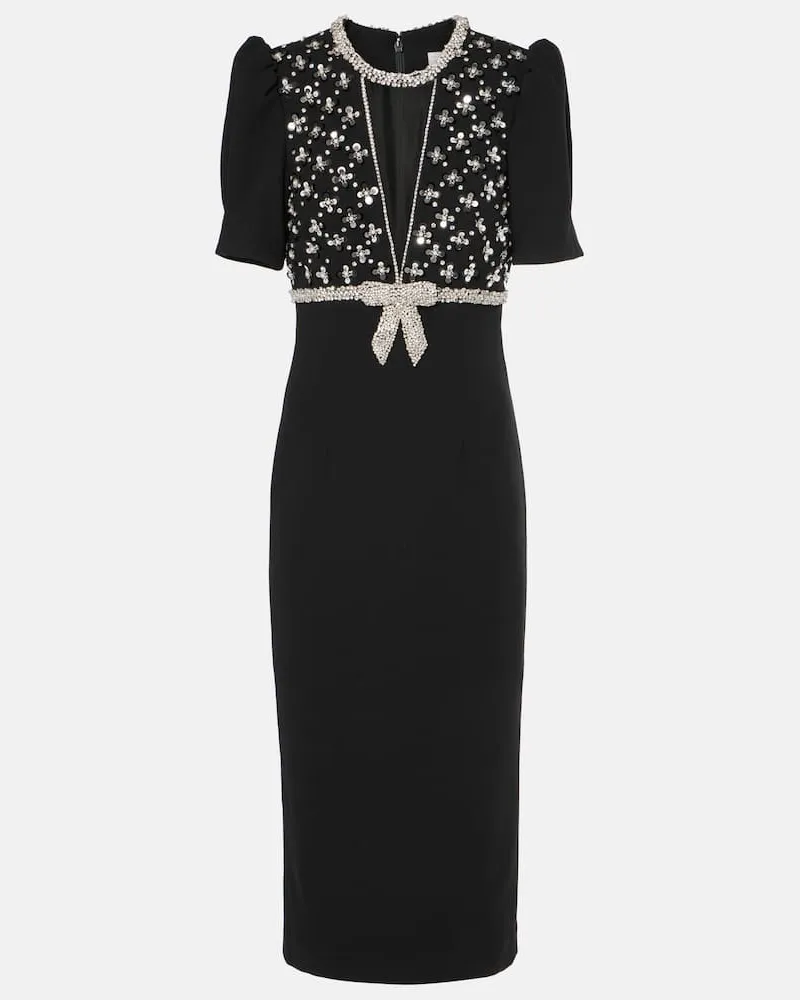 Rebecca Vallance X Nicky Hilton Verziertes Midikleid Arianna Schwarz