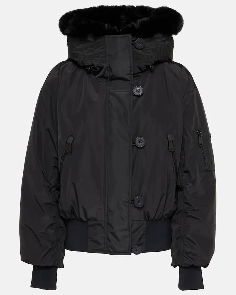 GOLDBERGH Skijacke Jeanne mit Faux Fur Schwarz