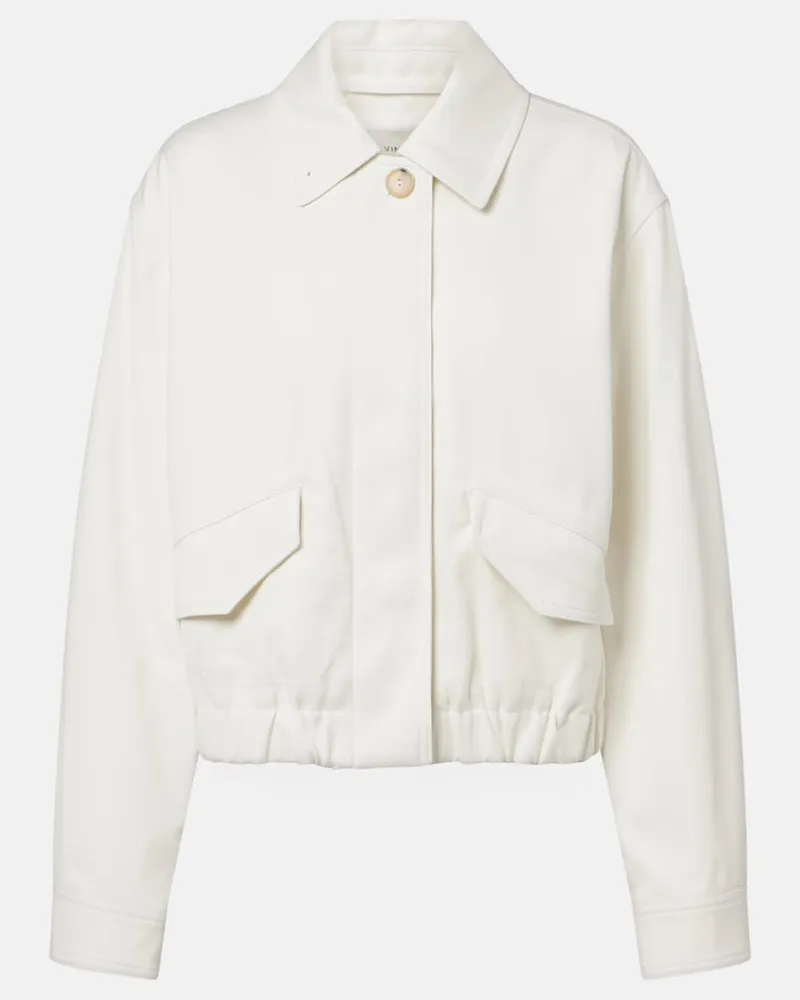 Vince Blousonjacke aus Baumwoll-Twill Weiß