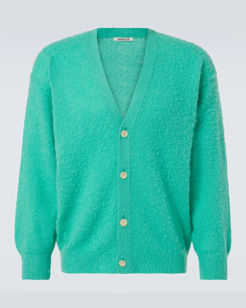 AURALEE Cardigan aus Kaschmir, Wolle und Seide Grün
