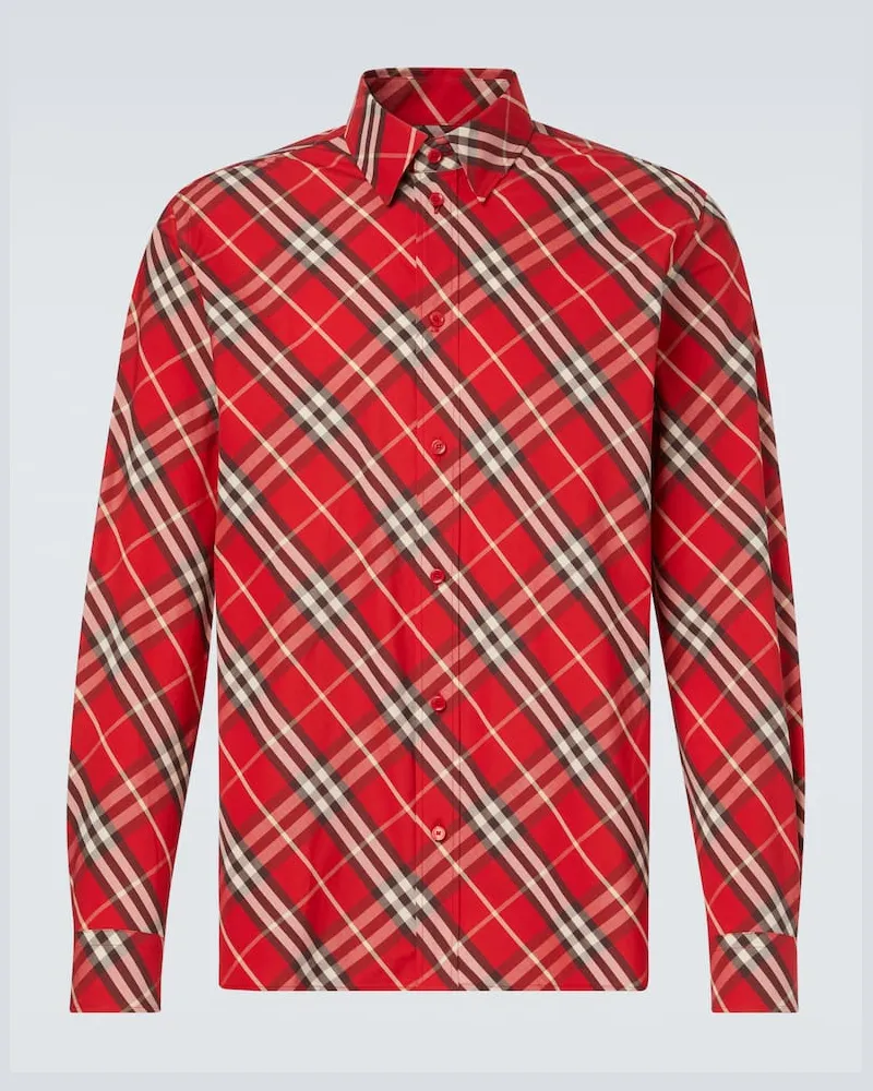 Burberry Hemd aus Baumwolle Rot
